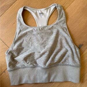 ALO Yoga Gray Racerback Sports Bra